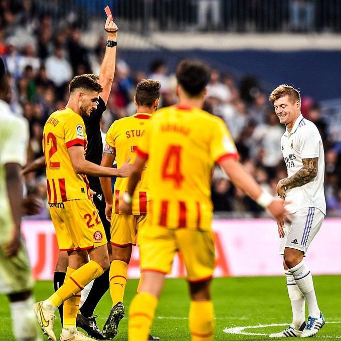 Real Madrid held at home by Girona as Toni Kroos sees red for first time in  his career - European round-up, Football News