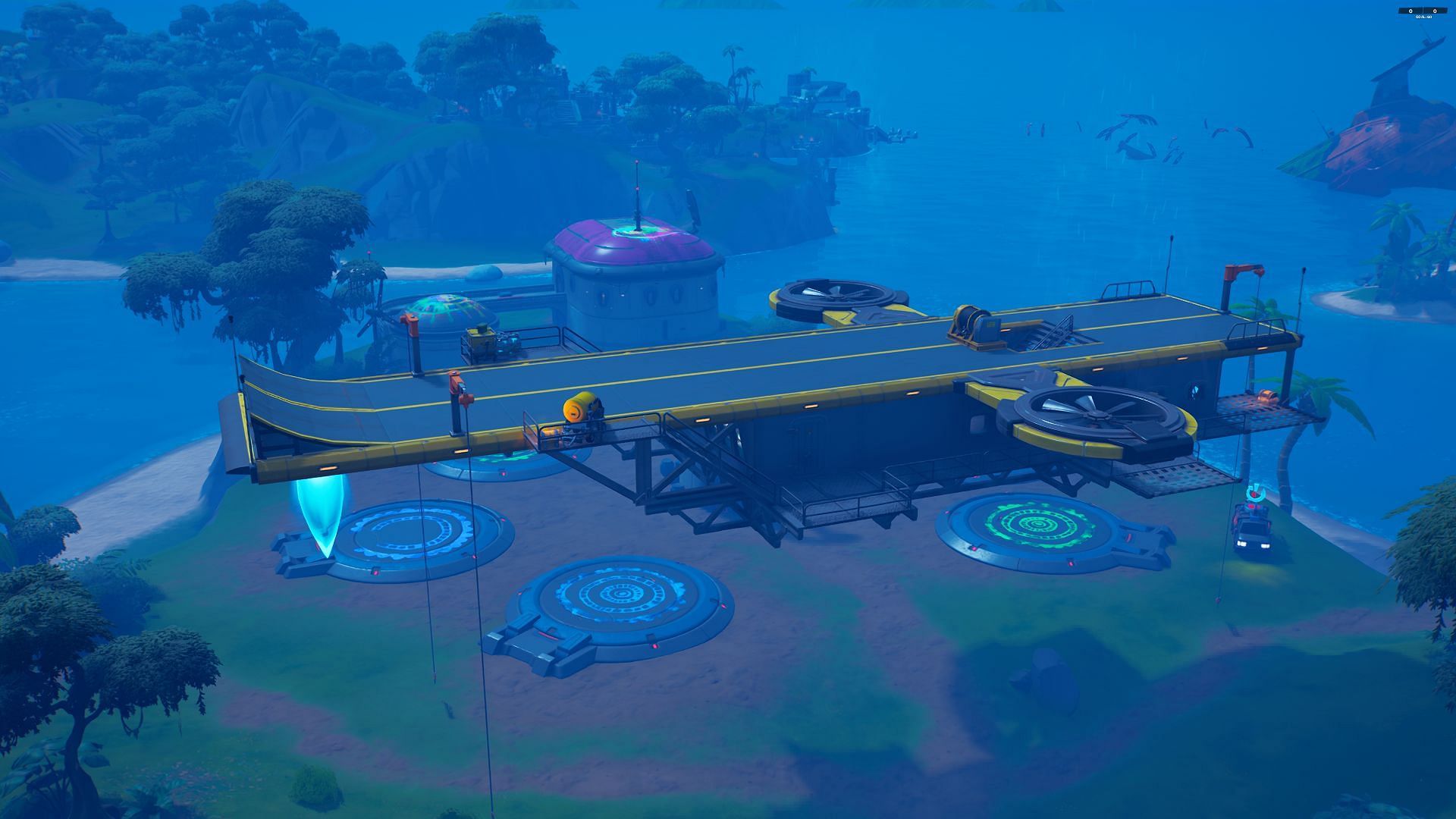 Not sure it&#039;s safe to place a runaway next to a rocket silo (Image via Epic Games/Fortnite)