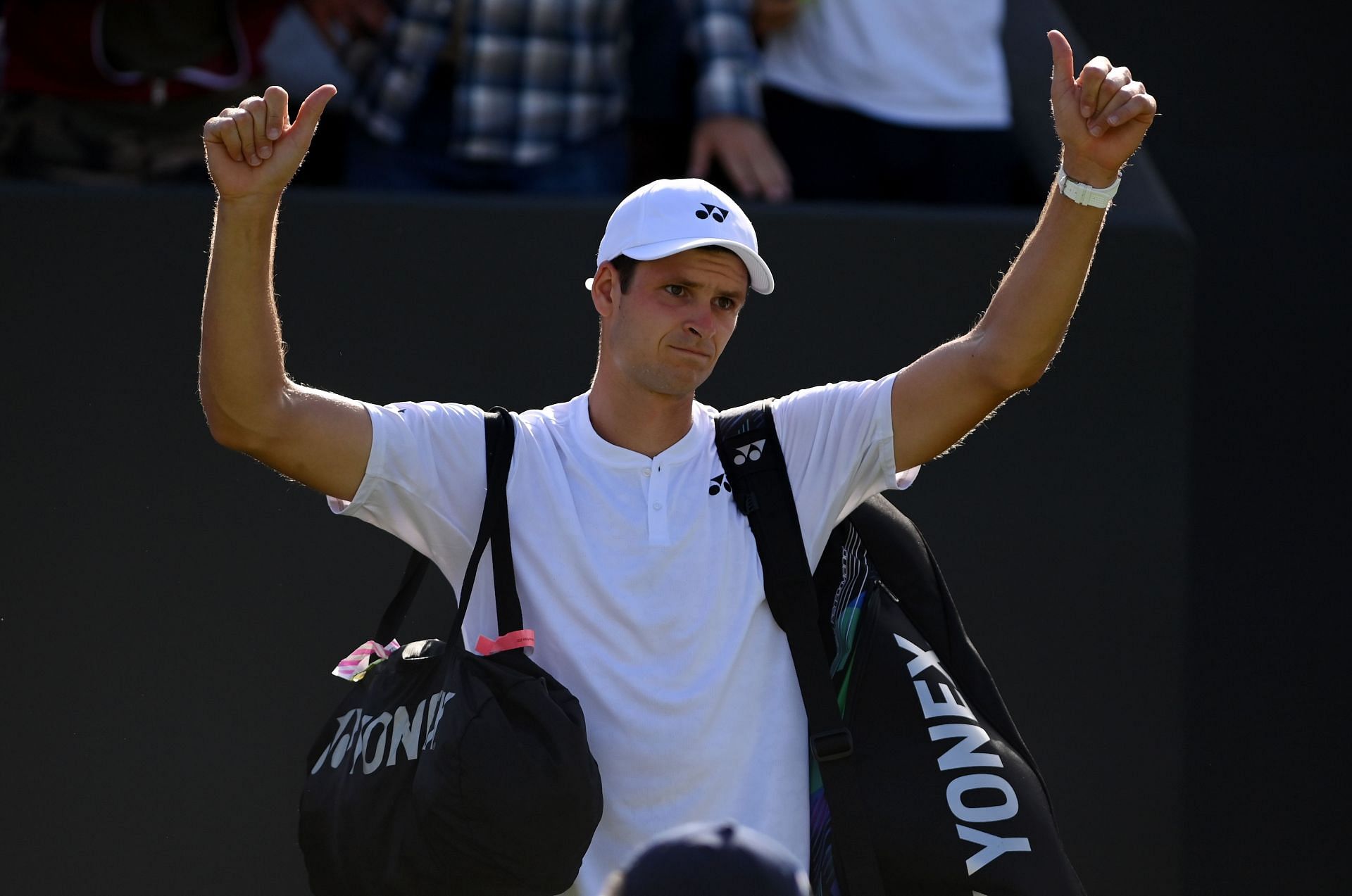 Hubert Hurkacz at the 2022 Wimbledon Championships.