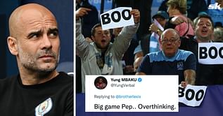 "One man down before kickoff", "Advantage United" - Manchester City fans blast Pep Guardiola for 'overthinking' and starting 'foul merchant' against Manchester United