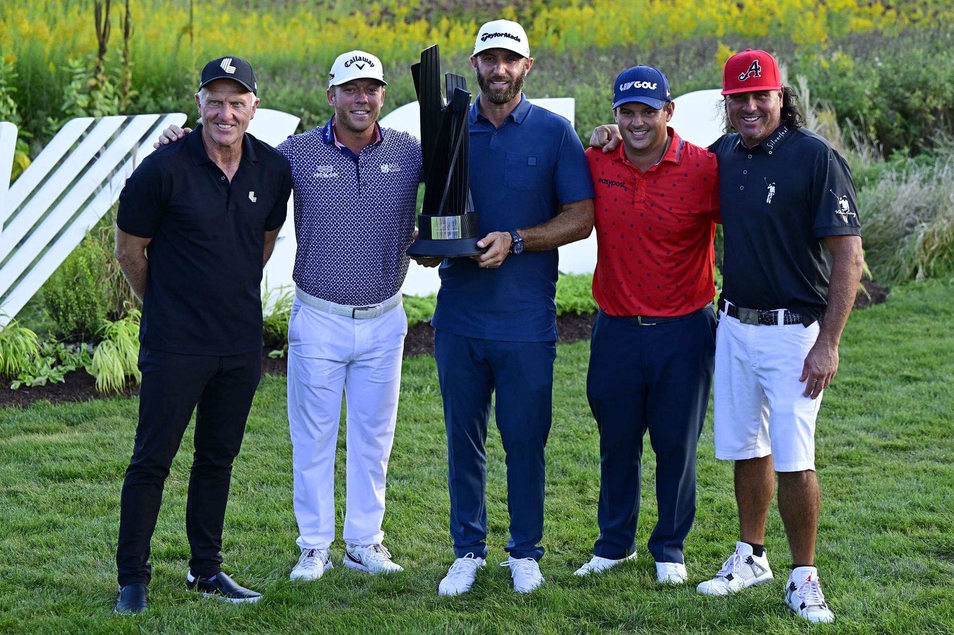 Team 4 Aces and Greg Norman at the LIV Golf Invitational - Chicago - Day Three (Image via Quinn Harris/Getty Images)