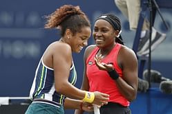 Watch: Coco Gauff and Robin Montgomery share a laugh after their San Diego Open clash
