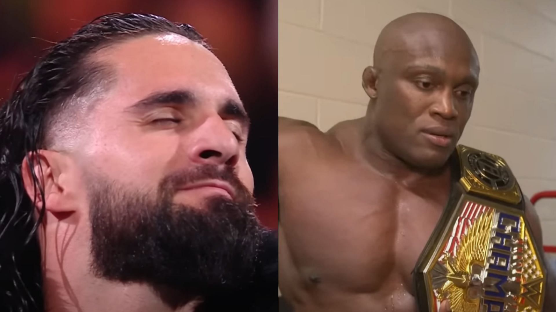 Seth Rollins (left); Bobby Lashley (right)