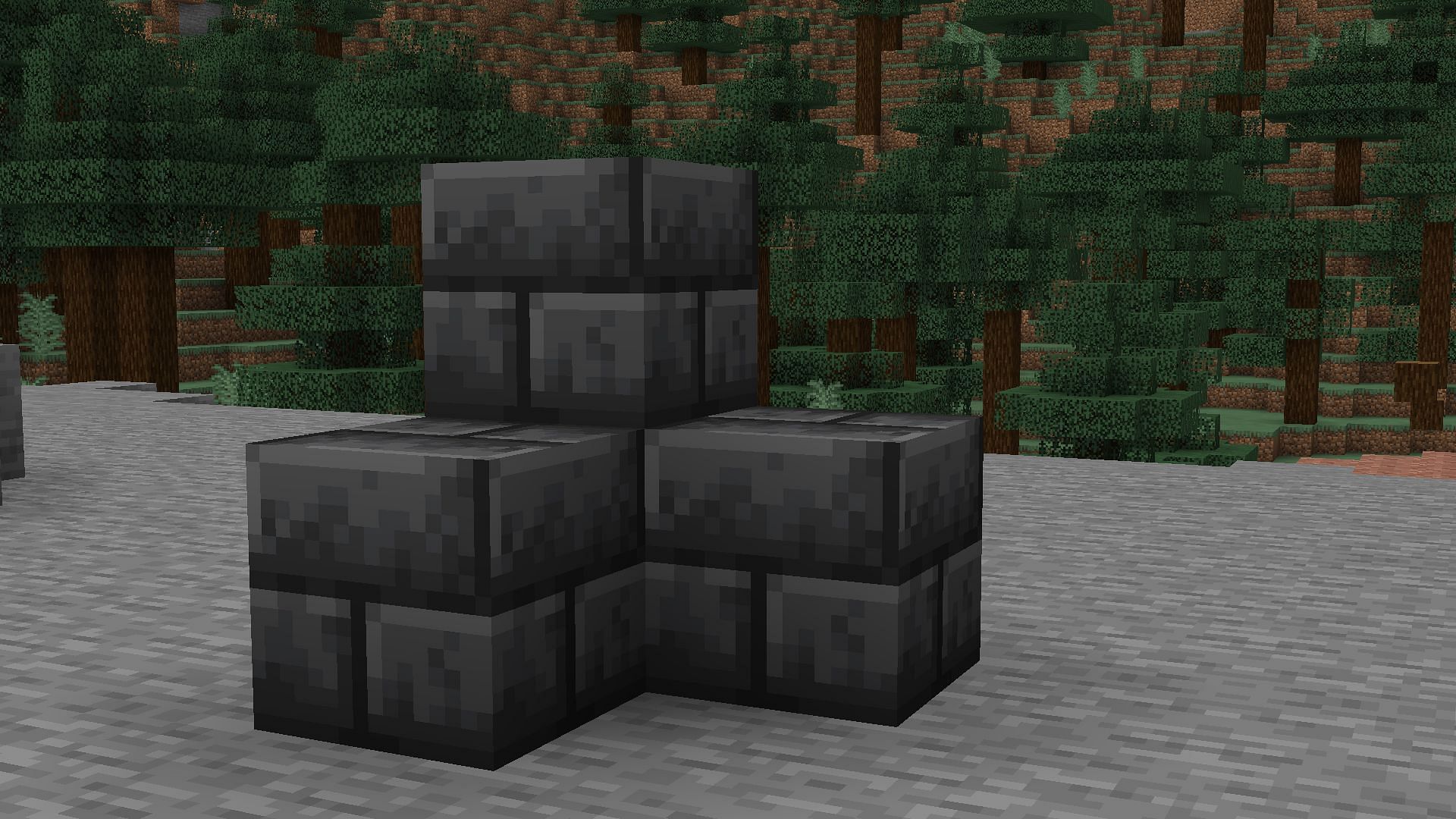 Deepslate bricks are a more pronounced version of stone bricks in Minecraft (Image via Mojang)