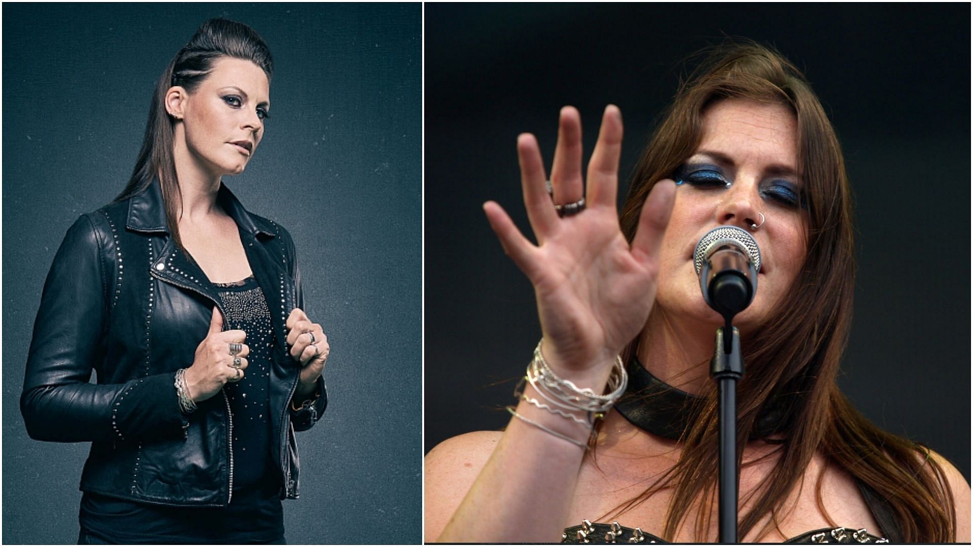 Floor Jansen has revealed that she has breast cancer. (Images via Twitter / @roxnetworktwites and @creamtheater)