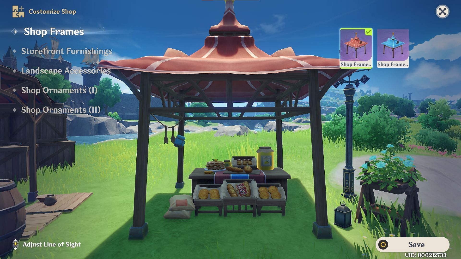 Customize shop using decoration from Fecund Hampers (Image via HoYoverse)
