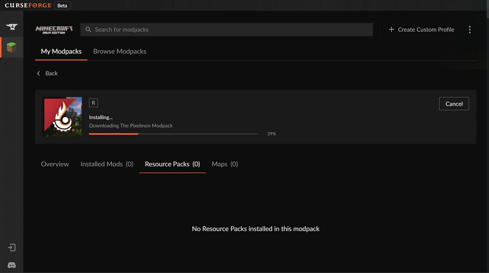 Installing Modpacks from CurseForge