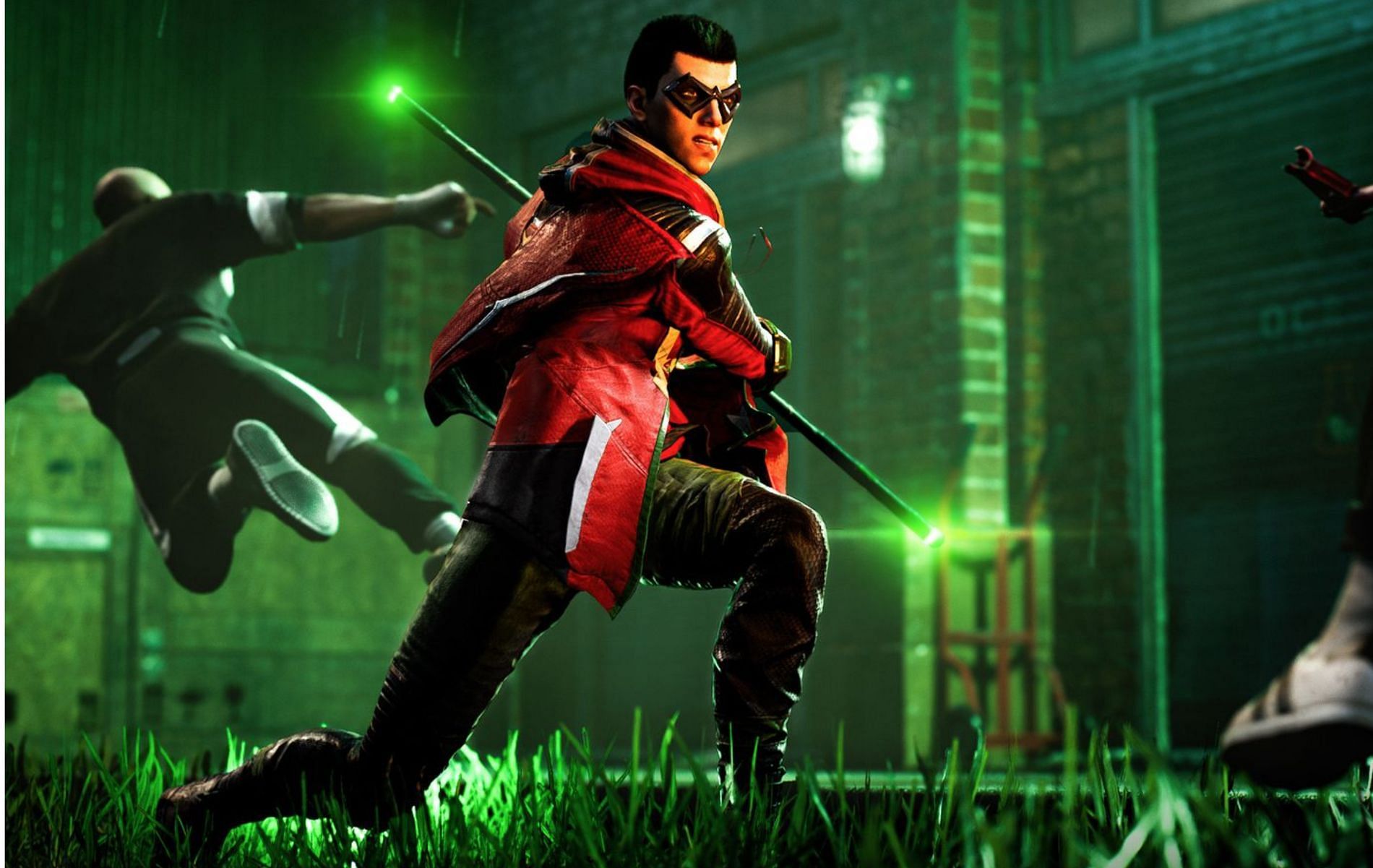 Players can build Robin in two specific directions in Gotham Knights, either as a tech-savvy brawler or as a covert silent killer (Image via WB Games)