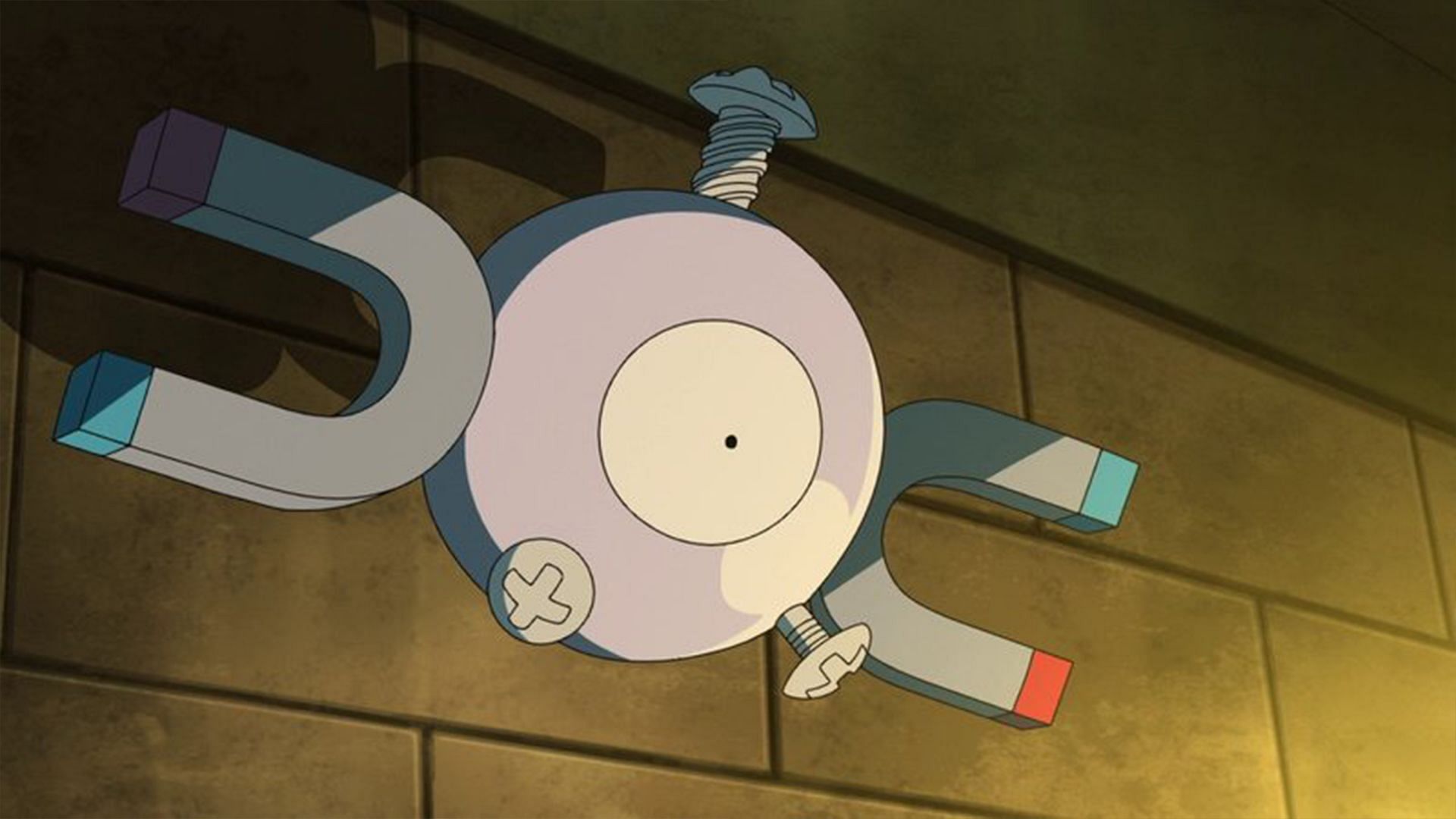 Magnemite as it appears to be in the anime (Image via The Pokemon Company)