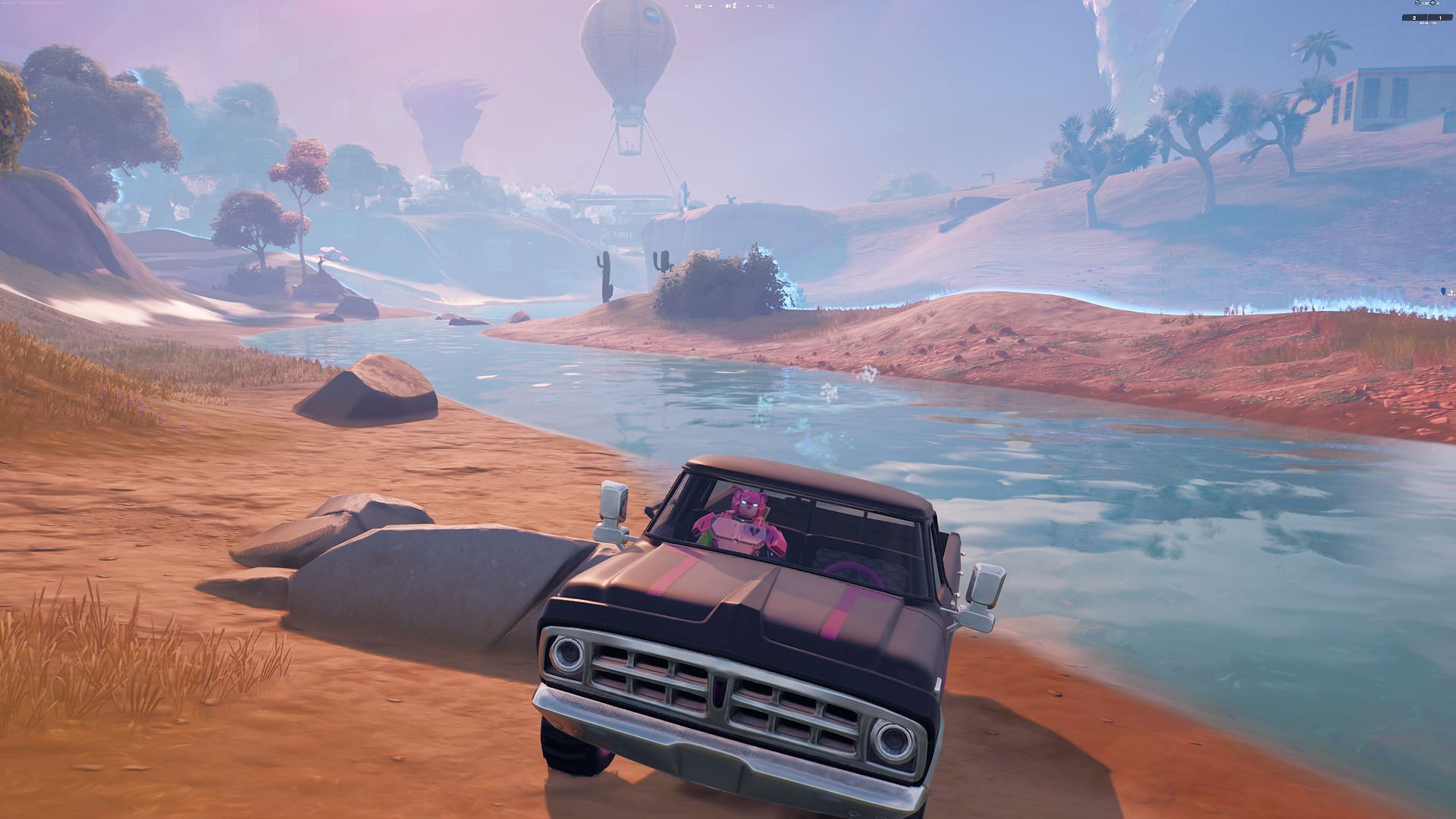 It&#039;s time to become a backseat driver when doing this challenge (Image via Epic Games/Fortnite)