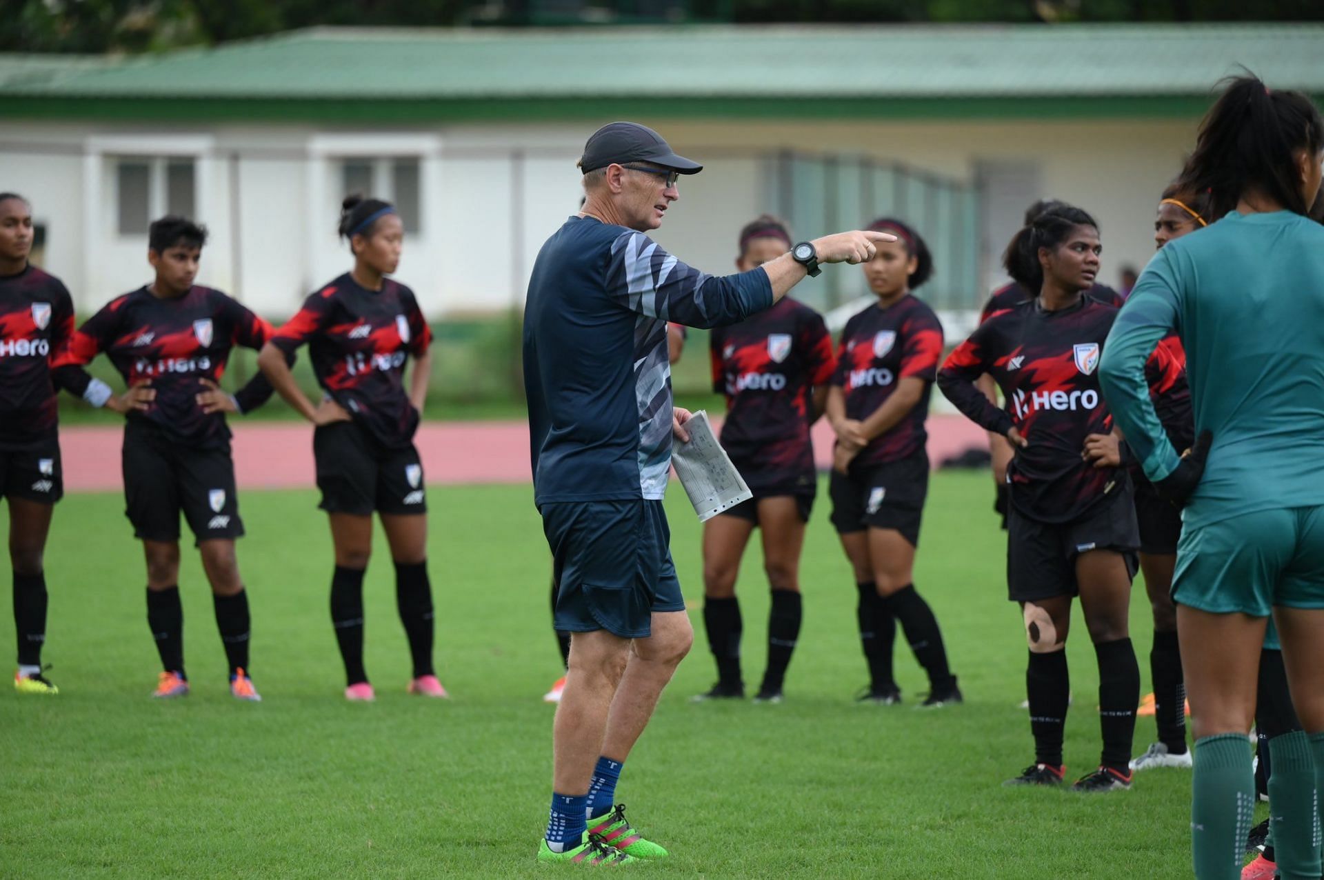 Thomas Dennerby looks on as the Indian U-17 Women