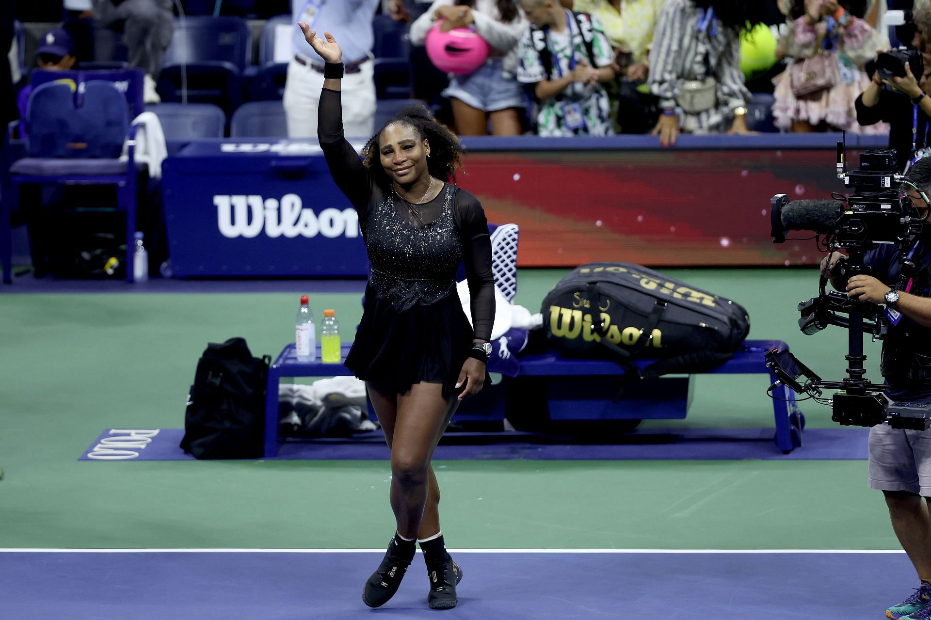 Serena Williams after her match against Ajla Tomljanovic at the 2022 US Open