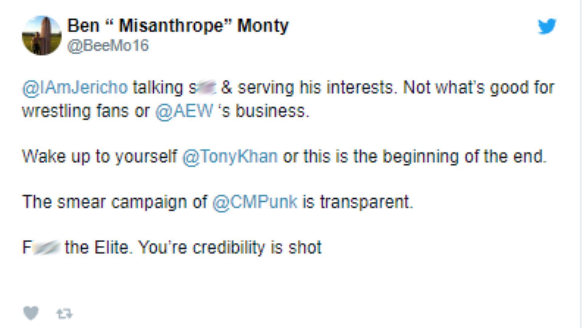 @BeeMo16 believes there&#039;s a conspiracy against CM Punk.