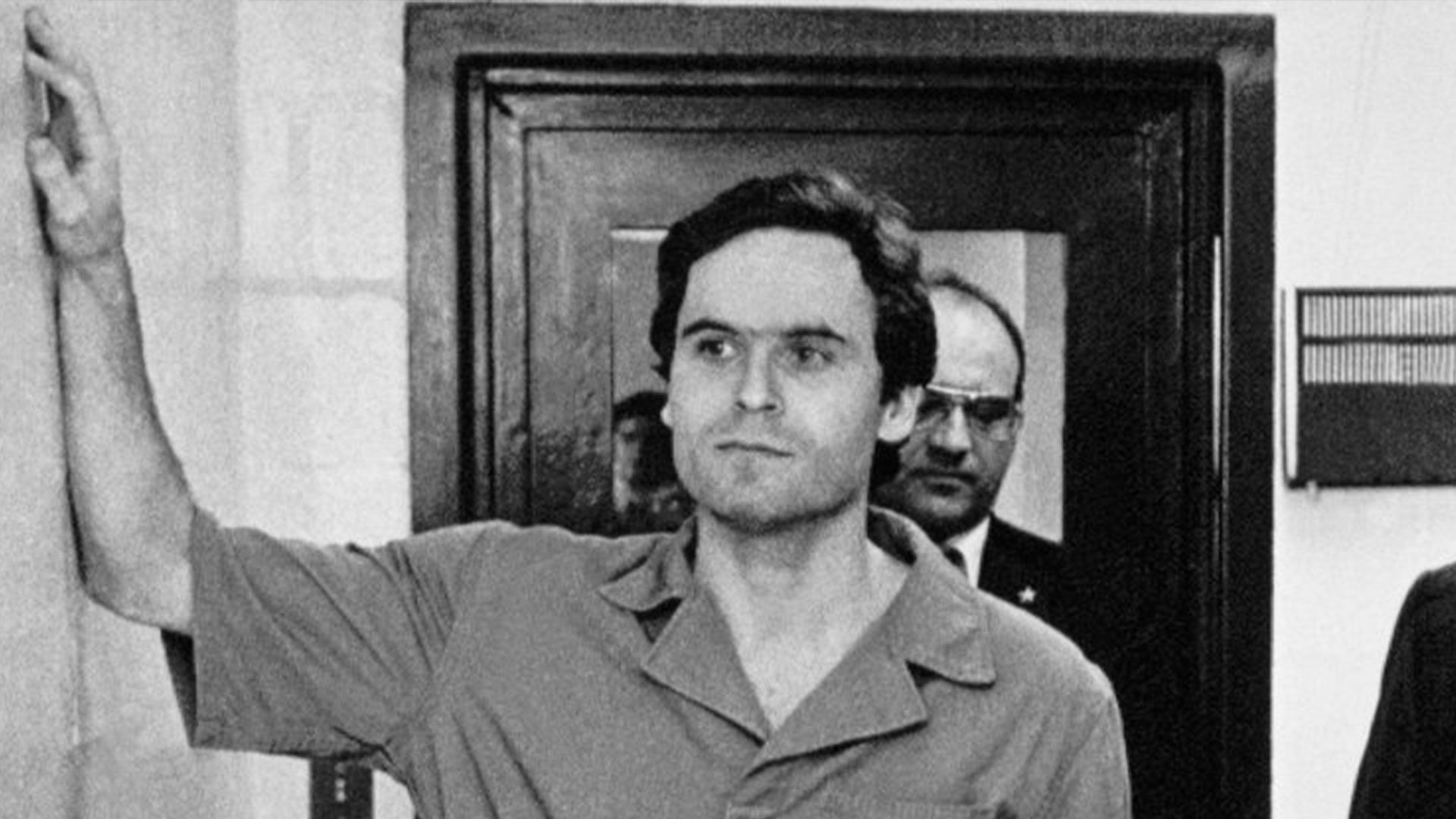 Ted Bundy after his capture in Salt Lake City (image via Vogue Images)