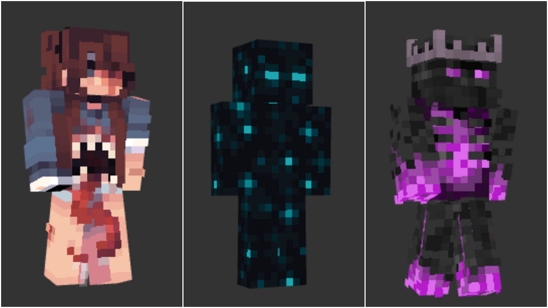 There are loads of Minecraft skins that can used as a in-game Halloween costume (Image via Sportskeeda)