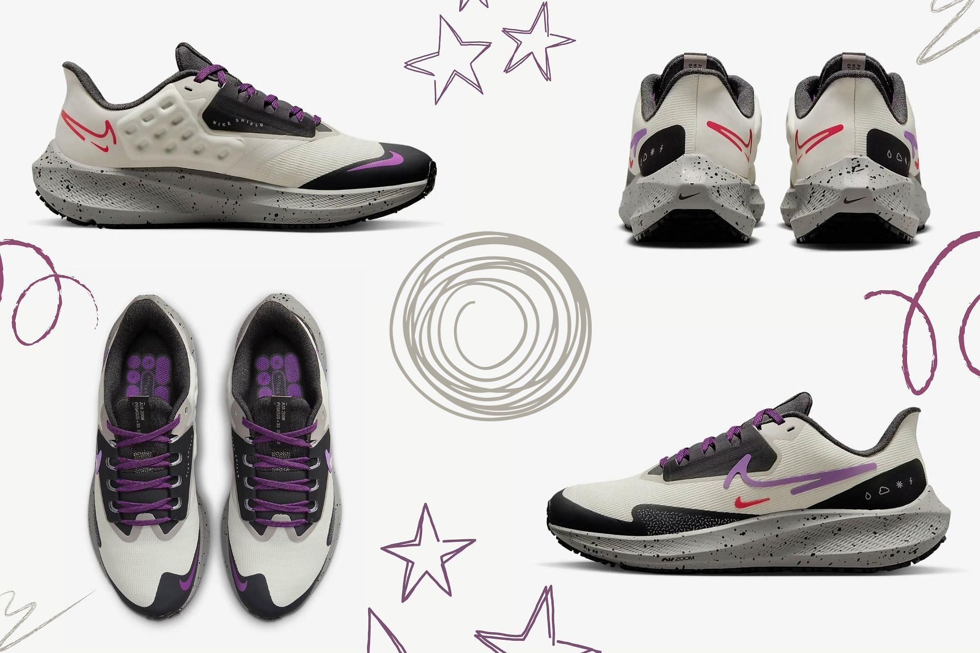 Take a closer look at the Air Zoom Pegasus 39 Shield shoes (Image via Sportskeeda)