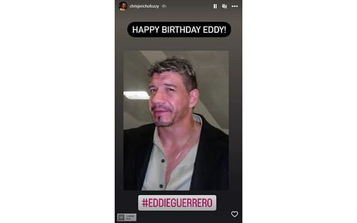 Chris Jericho's Instagram story wishing the wrestling legend