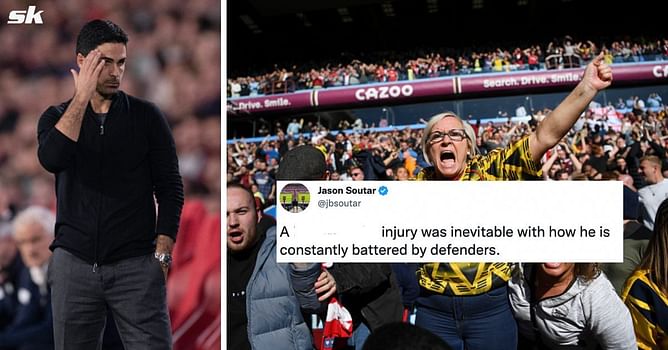 "Targeted every single game" Absolutely 0 protection from officials" - Arsenal fans lose their minds as key player is forced off with an injury against Nottingham Forest
