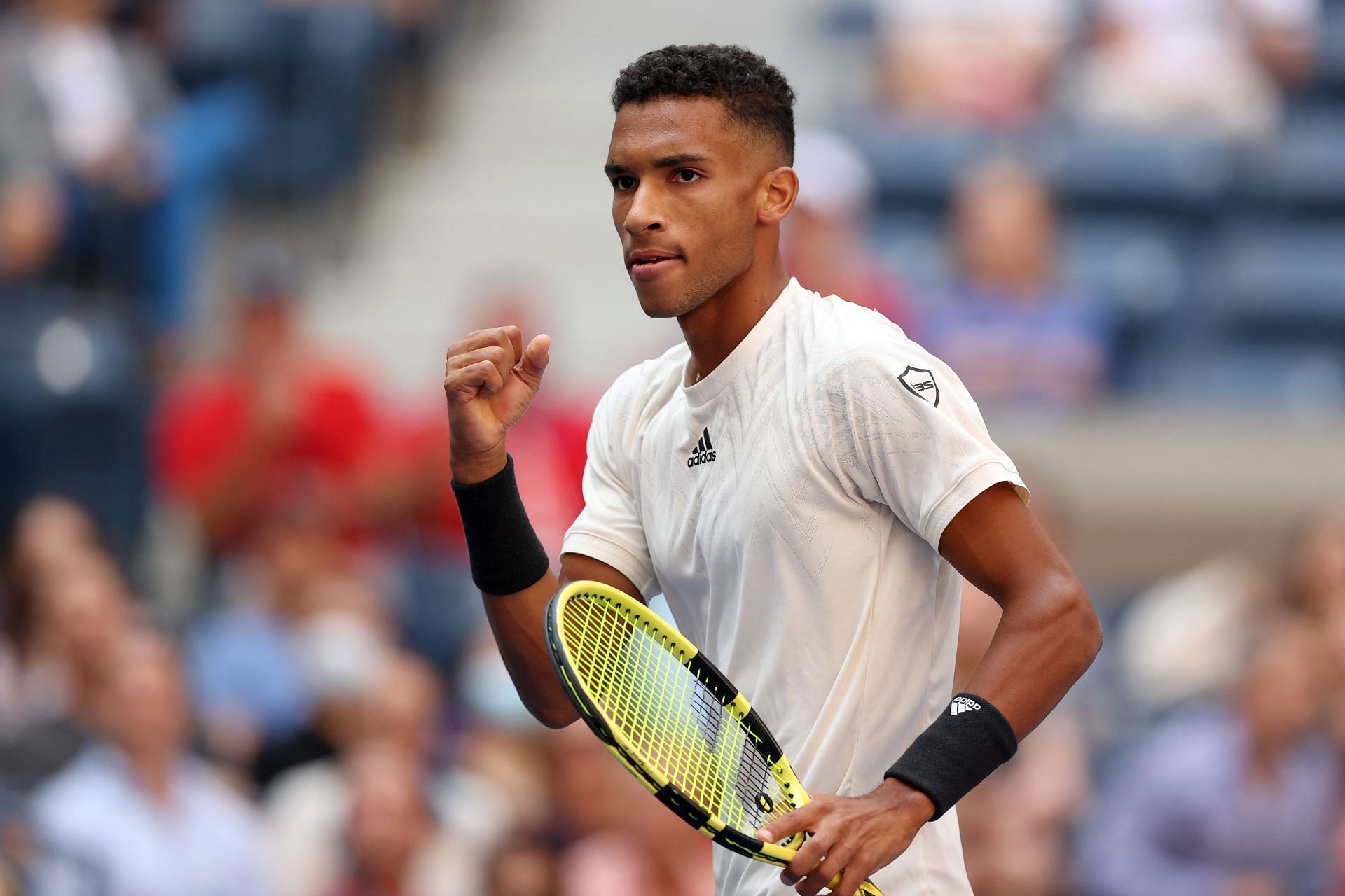 Felix Auger-Aliassime in action at the 2021 US Open