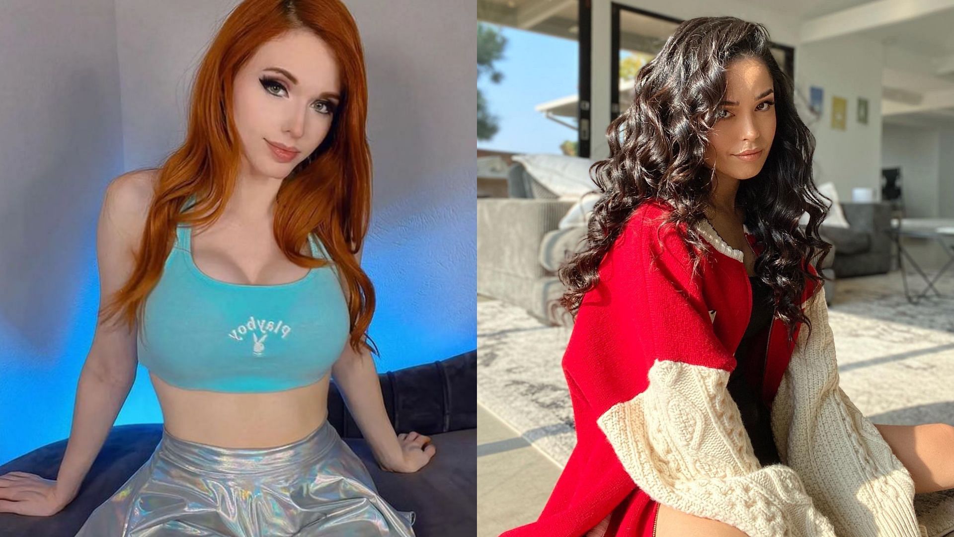 Valkyrae expresses concern for Amouranth&rsquo;s wellbeing (Image via Amouranth, Valkyrae/Instagram)