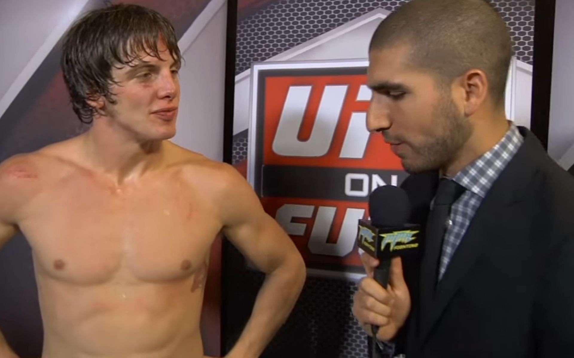 Matt Riddle (left), Ariel Helwani (right) [Images courtesy of MMAFightingonSBN on YouTube]