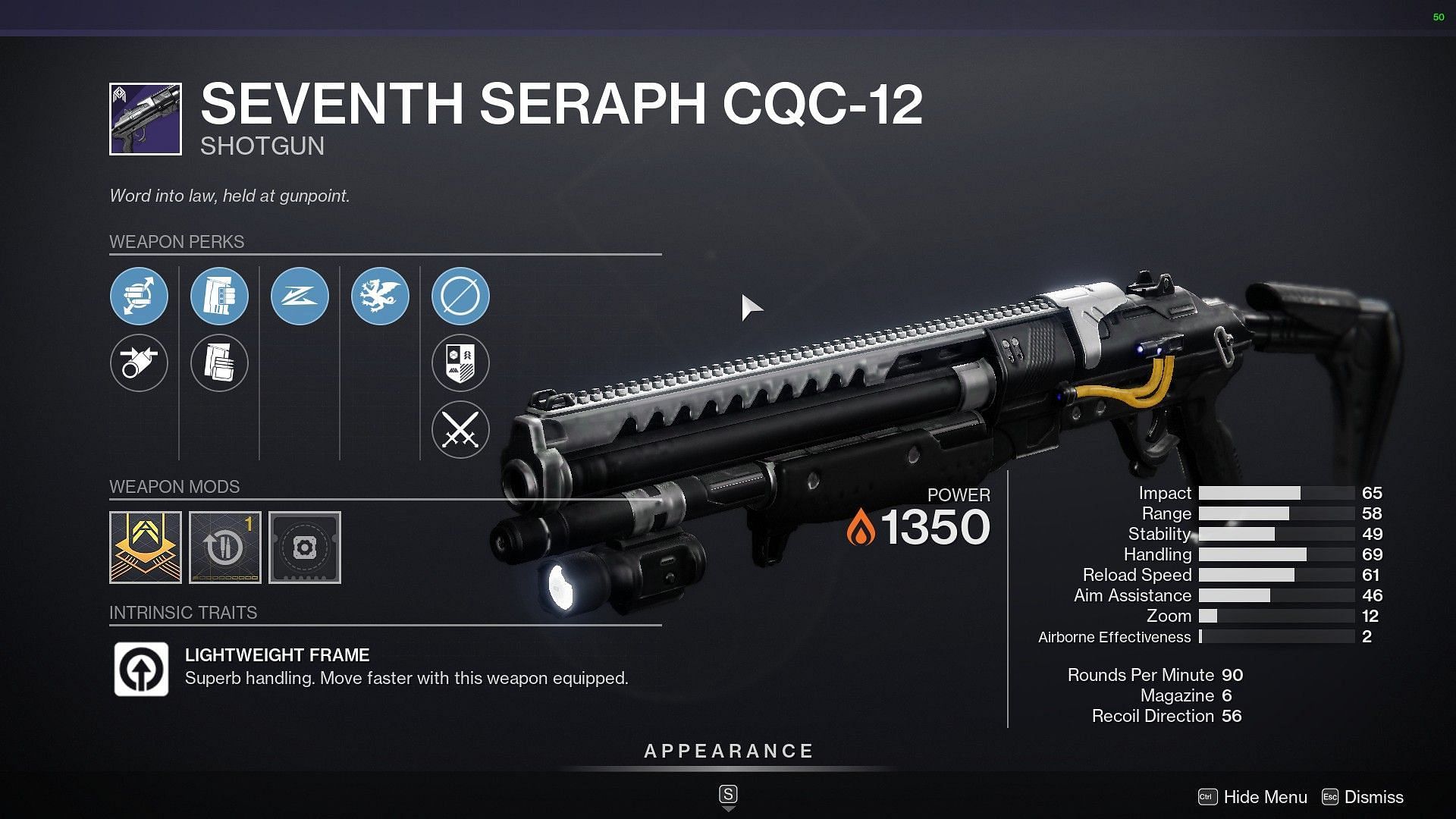 Seventh Seraph Shotgun (Image via Destiny 2)