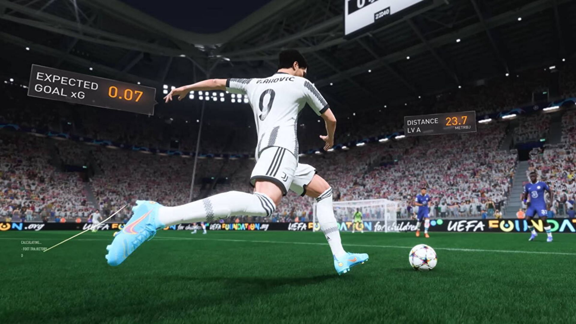 The power shot allows players to score from improbable areas (Image via EA Sports)
