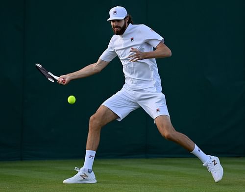 The 6-foot-11 Reilly Opelka is known for his booming serves.