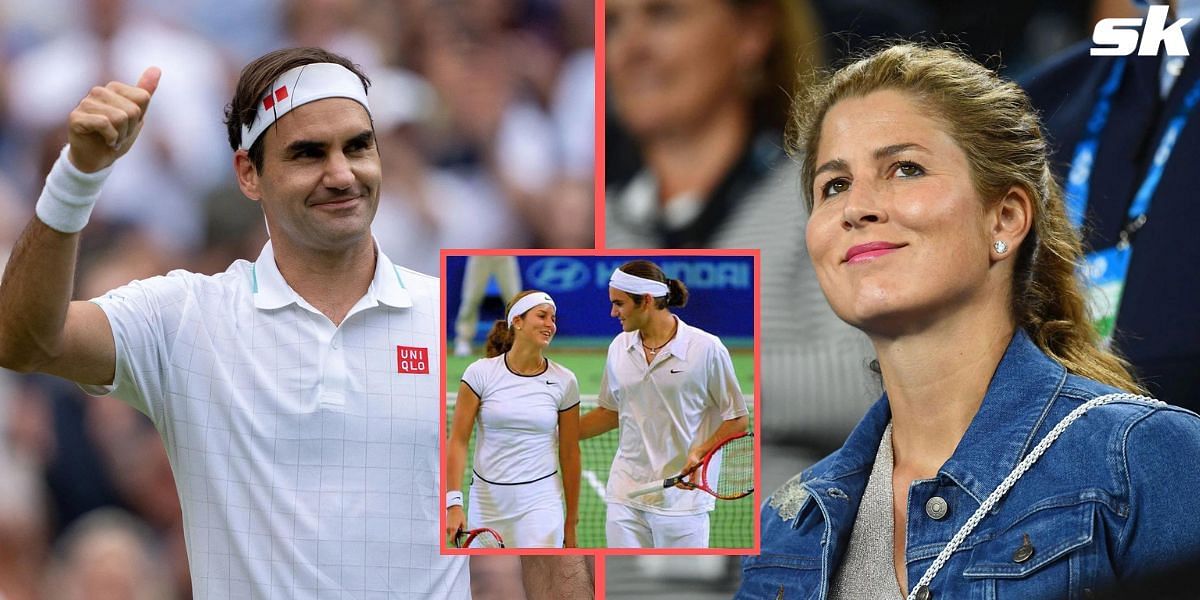 Roger Federer and his wife Mirka.