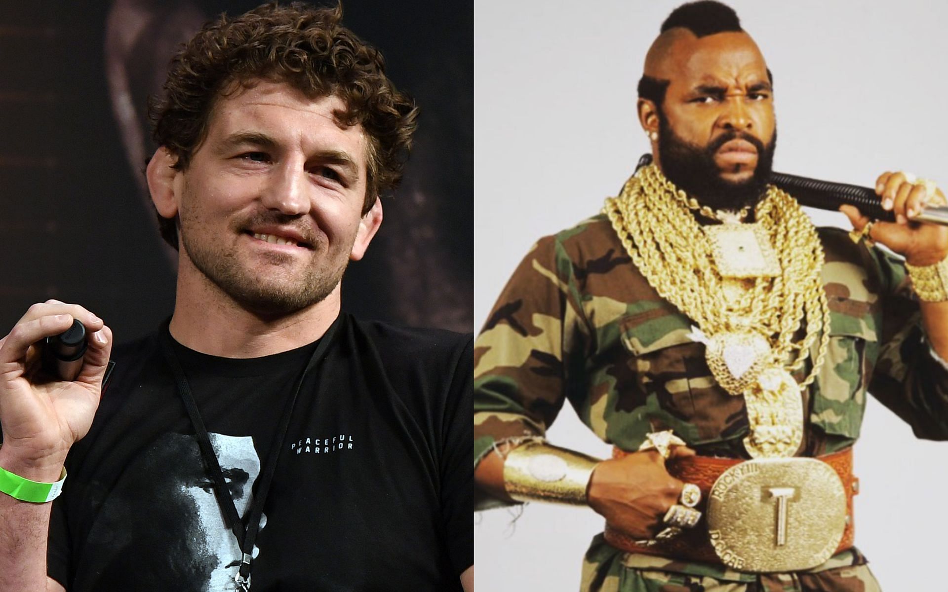 Ben Askren (left), Mr. T (right) [Image courtesy of @officiallypitythefool on Instagram]