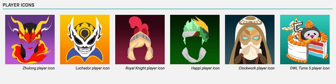 Player icons in Overwatch League (Image via Blizzard Entertainment)