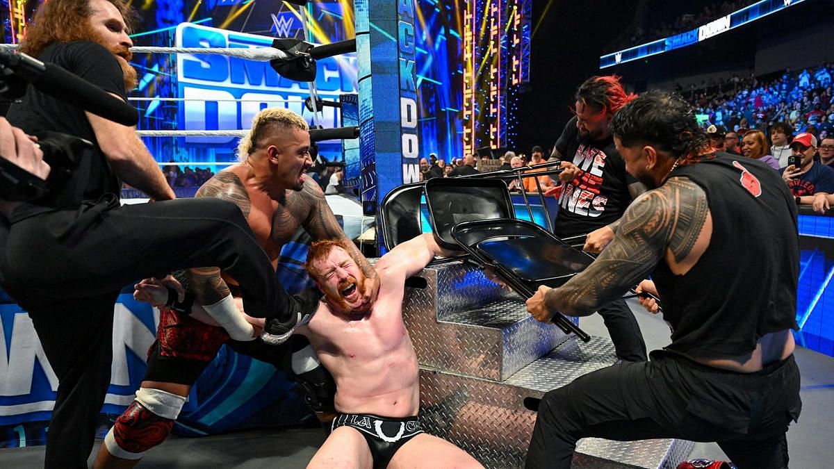 Jey Uso was relentless in his attack on Sheamus.