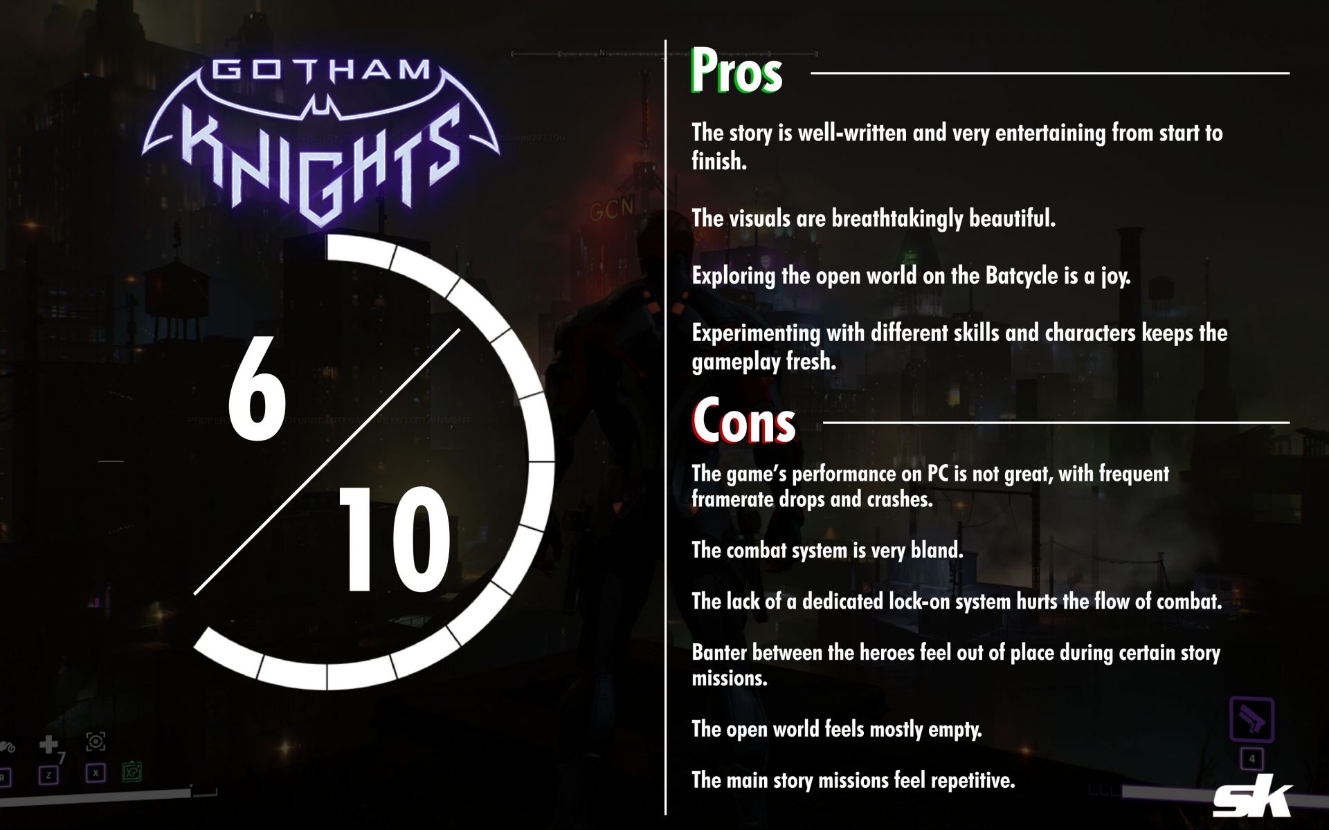 Gotham Knights review: an action-RPG dictated by dull numbers and