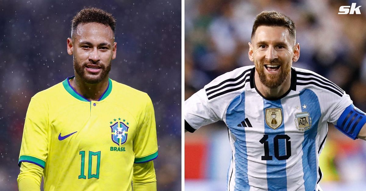Neymar (left) and Lionel Messi (right)