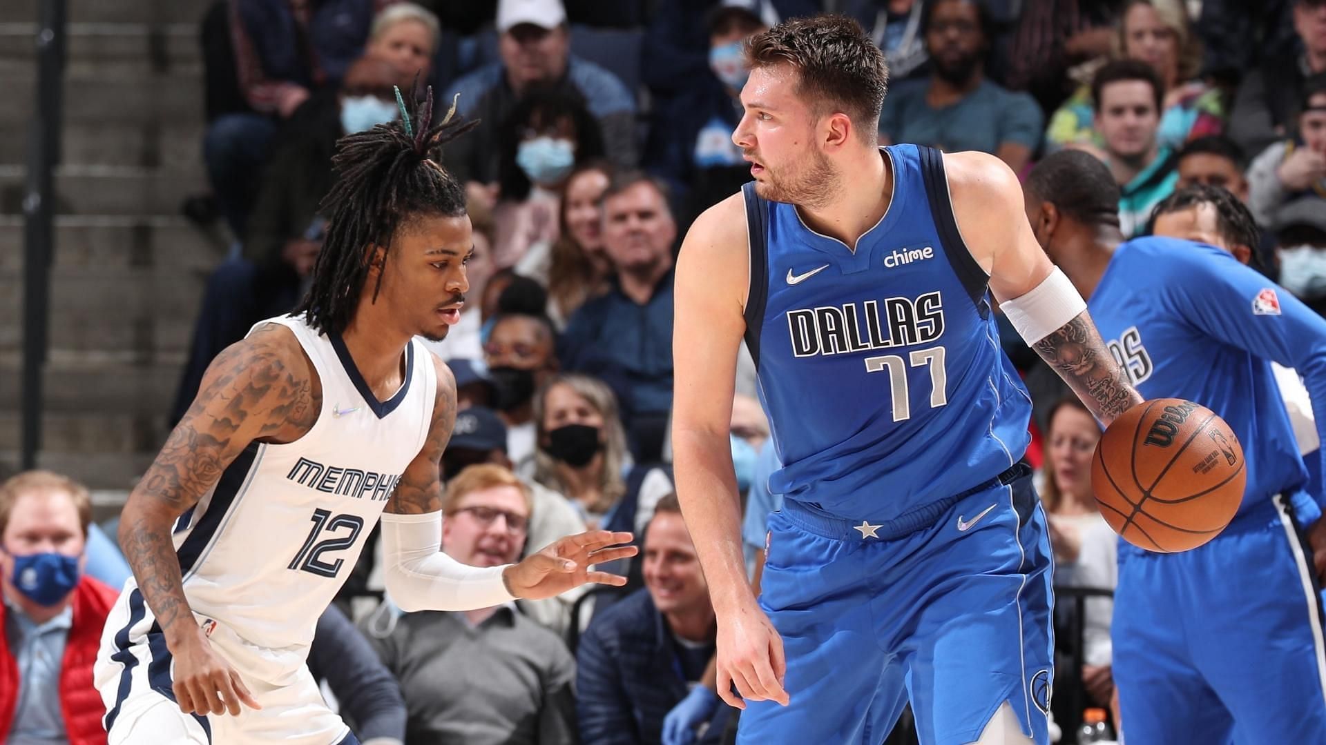 Memphis Grizzlies guard Ja Morant and Dallas Mavericks guard Luka Doncic