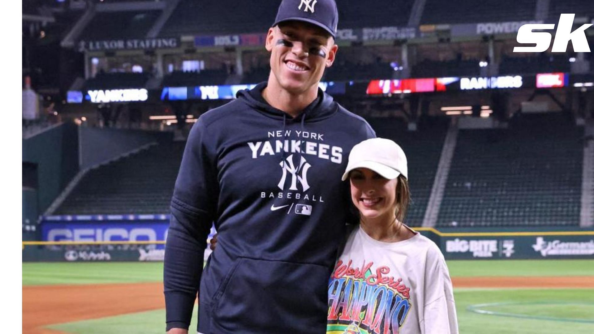 PHOTO: New York Yankees superstar Aaron Judge's wife, Samantha Bracksieck,  witnessed All-Star slugger's epic record-breaking 62nd HR with her in-laws  in Texas