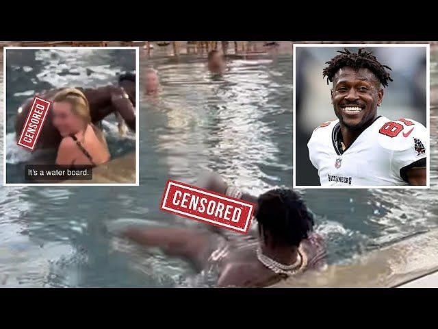 Watch Video Footage Shows Antonio Brown Exposing Himself Harassing Guests At Dubai Hotel Pool 