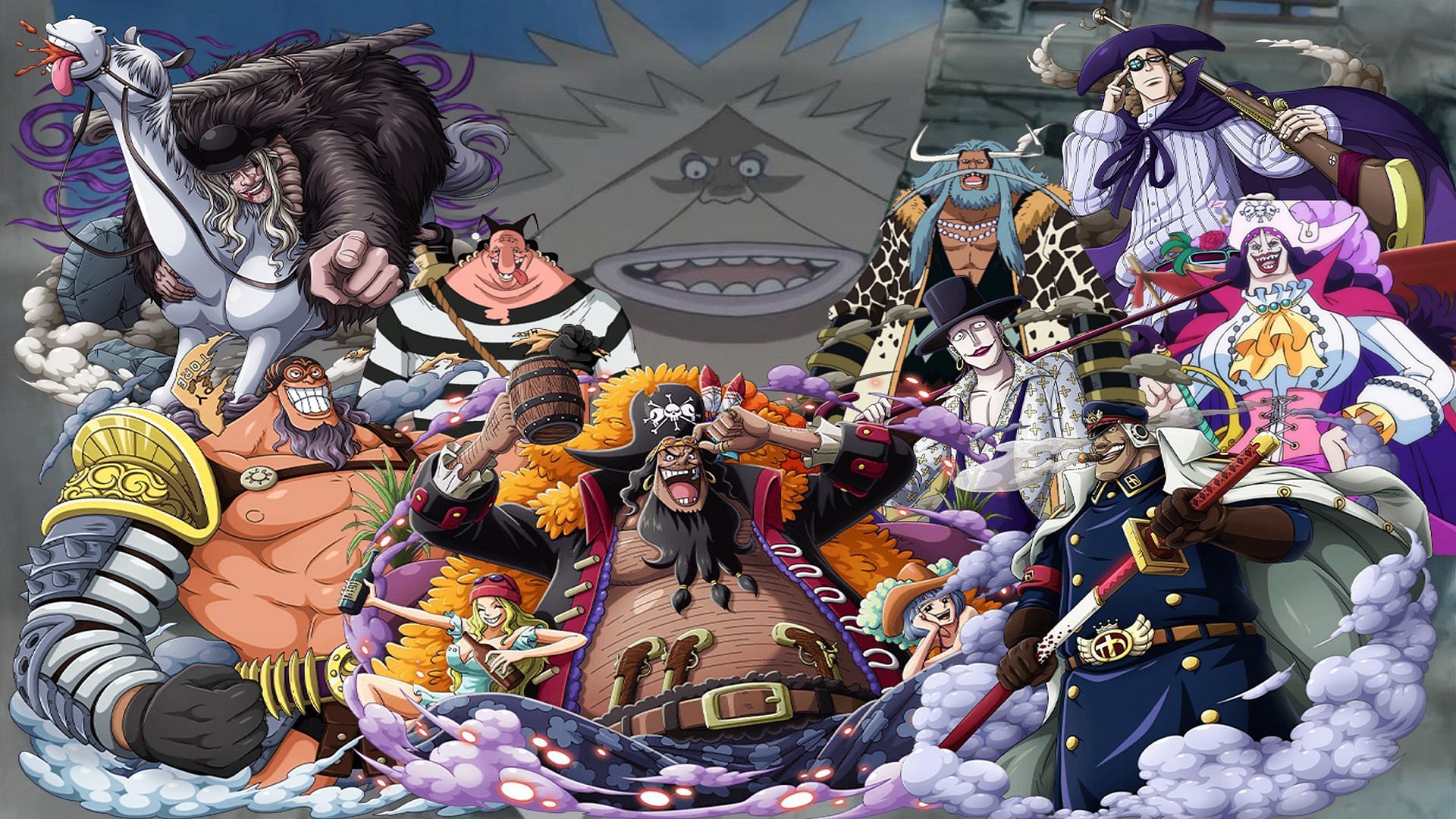 The Blackbeard Pirates (Image via Eiichiiro Oda/Shueisha, One Piece)
