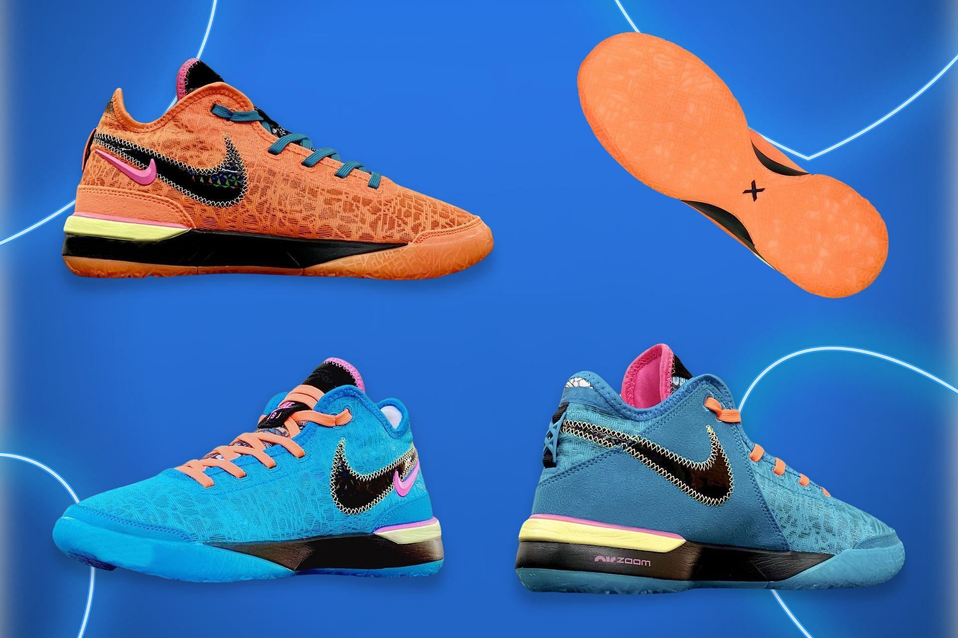 Lebron Shoes Blue And Orange