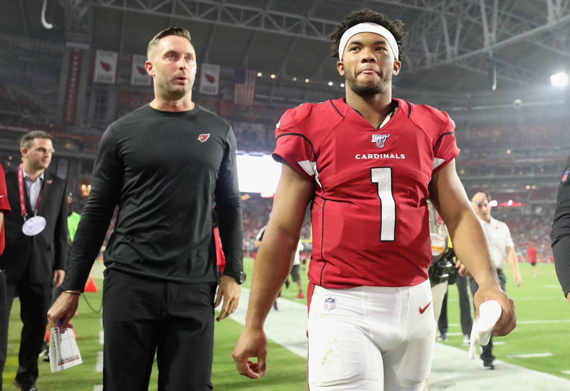 Arizona Cardinals HC Kliff Kingsbury and his QB Kyler Murray