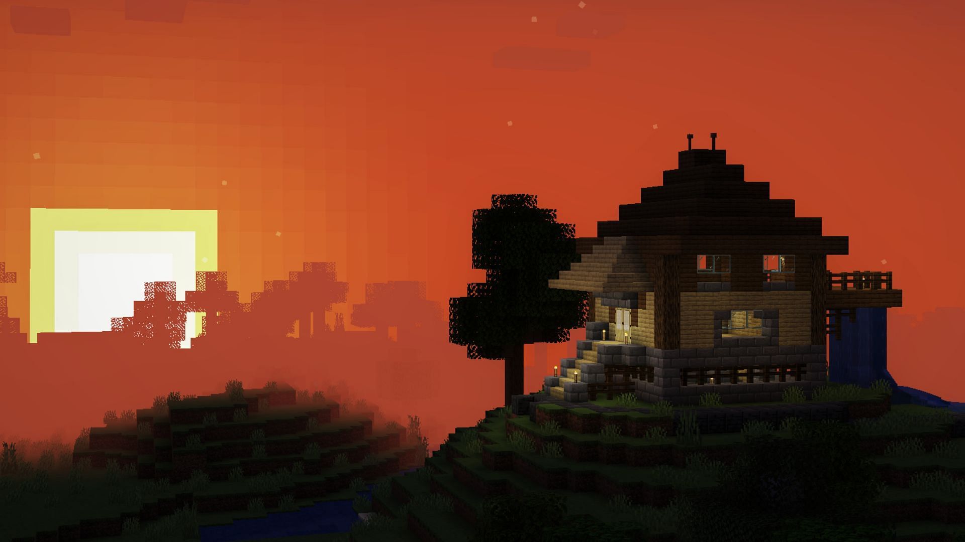 The simplest structure to build in Minecraft is a hut (Image via Mojang)