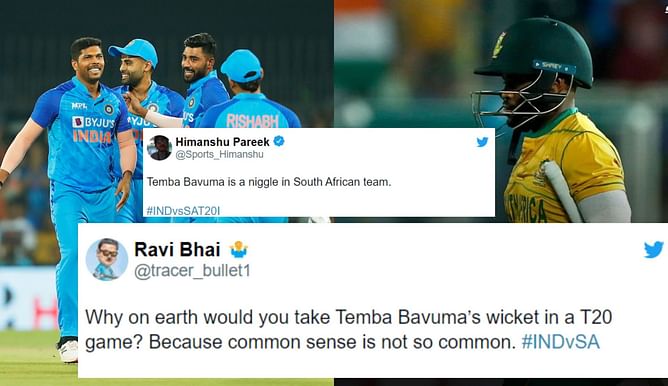 "Temba Bavuma is a niggle in South African team"- Twitterati roasts Bavuma for abysmal performance in T20I series against India