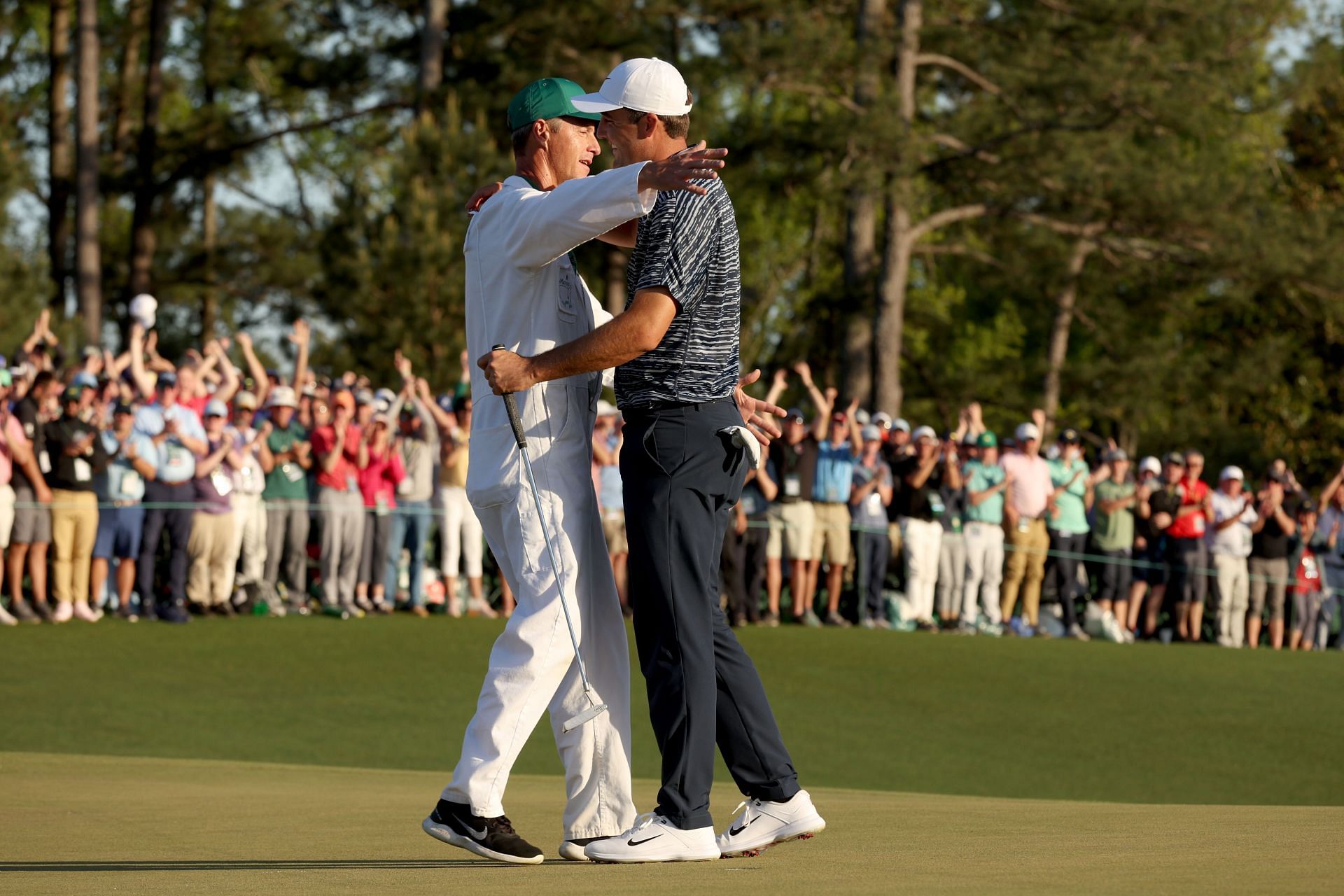 Scottie Scheffler and Ted Scott at 2022 Masters (Image Getty Images/Jamie Squire)