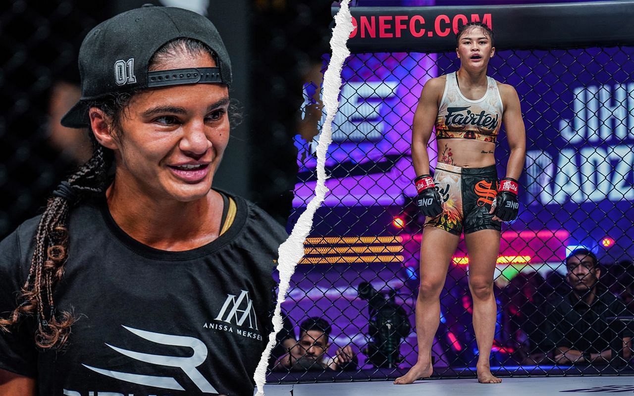 Anissa Meksen (L) is unbothered by Stamp Fairtex