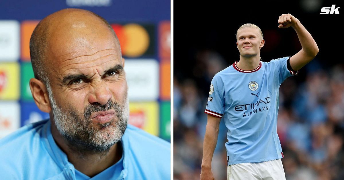 Erling Haaland reacted to Pep Guardiola