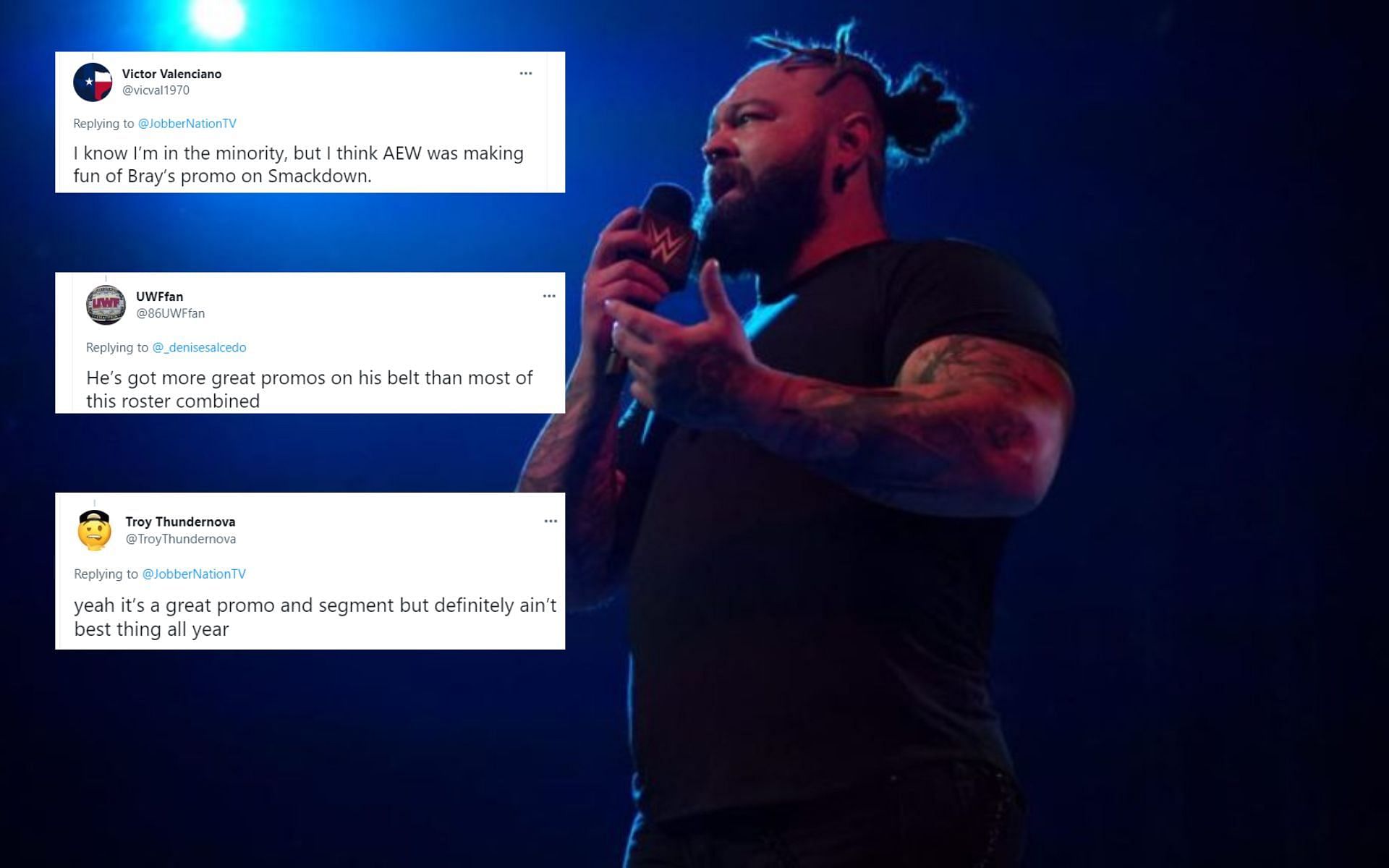 Bray Wyatt cutting his emotional promo last week on SmackDown.