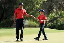What happened to Tiger Woods and his son Charlie at the 2021 PNC Championship?