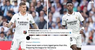 Twitter erupts as Toni Kroos receives late red card in Real Madrid's damaging 1-1 draw against Girona