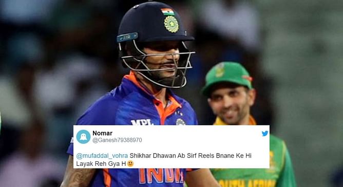 IND vs SA 2022: “Ab sirf reels bnane ke hi layak reh gya h”- Fans roast Shikhar Dhawan after back-to-back failures