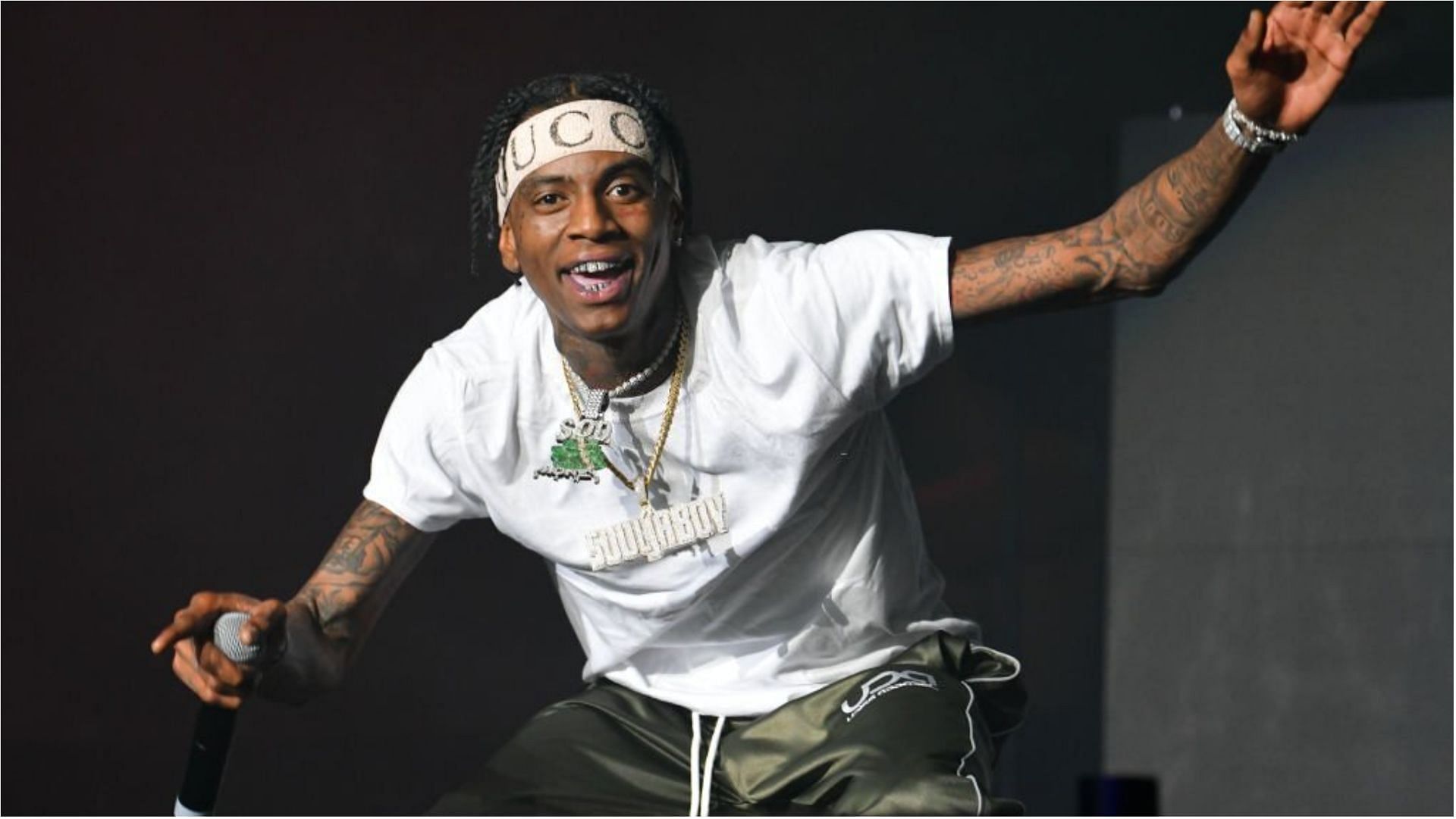 Soulja Boy welcomed his first son with girlfriend Jackilyn Martinez (Image via Prince Williams/Getty Images)